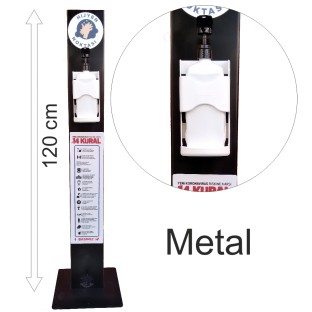 PandemiLevhaları DEZENFEKTAN STANDI Ayak Pedallı Stant 