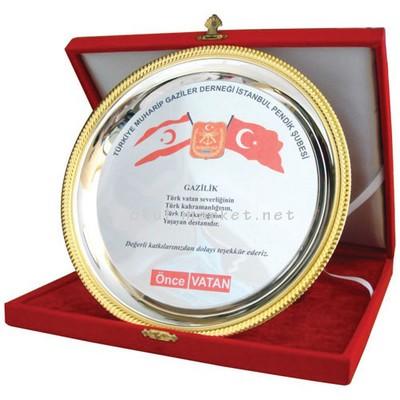 Plaket Gümüş Tabak Plaketler Gümüş Tabak Plaket 