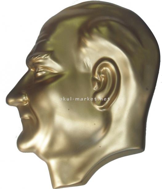 Atatürk Mask ve Büstü Mask çeşitleri Mask (YAN GÖRÜNÜŞ)(45cm) 