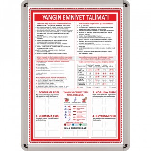 Yangın ve Sivil Savunma Panosu Yangın Panosu (Tekli) Yangın Panosu (50x70 cm) 