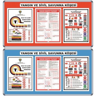 Yangın ve Sivil Savunma Panosu Yangın Panosu (Takım) Yangın ve Sivil Savunma Panosu 