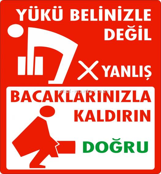 İş Güvenliği Panoları İş Güvenliği Panoları Yükü Kaldırma 